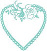 DD827 : Decorative Die - Flora heart frame