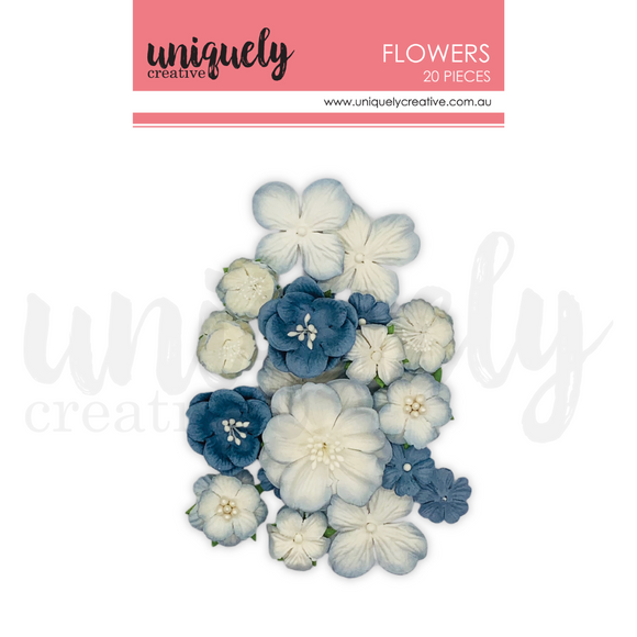 Flowers - Dusty Teal - Roots & Wings (Uniquely Creative)