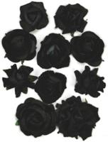 F666 - Kaisercraft Paper Blooms - Black