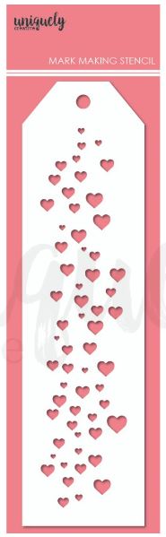 Uniquely Creative - Floating Heart Stencil