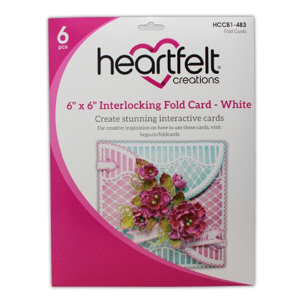 HCCB1-483 - 6" x 6" Interlocking Fold Card - White