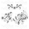HCPC-31015 : Peacock & Posies Cling Stamp Set - Ornate Peacock (Feb23)