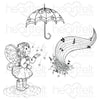 HCPC-3809 : Heartfelt Creations : Singing in the Rain - Singing in the Rain Cling Stamp Set