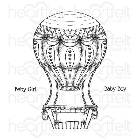 HCPC-3914/HCD1-7299 - Baby's Air Balloon Stamp & Die Combo