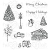 Heartfelt Creations : HCPC-3921 - Festive Winterscapes Cling Stamp Set