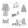 Heartfelt Creations : HCPC-3922 - Woodsy Winterscapes Cling Stamp Set