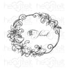 HCPC-3975 : Oval Floral Frame Cling Stamp Set (Floral Frames)