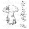 HCPC-3989 : Large Mushroom Cottage Cling Stamp Set (Mushroom Cottage)