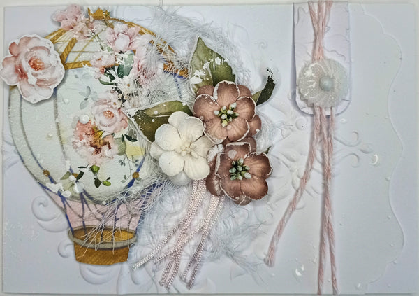 C2225 : Shabby Chic Button Closure Card (CK)