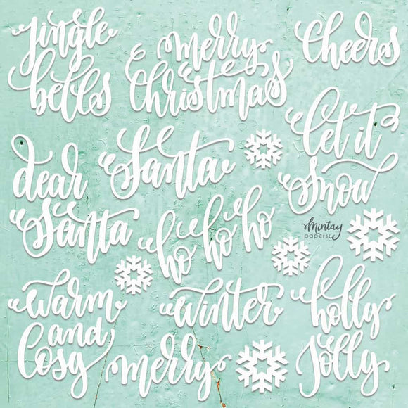 Mintay Chippies - Decor - 12 x 12 Christmas Words