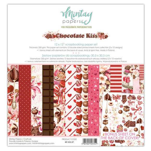 MT-KIS-07 : 12x12 Paper Pack (Chocolate Kiss)