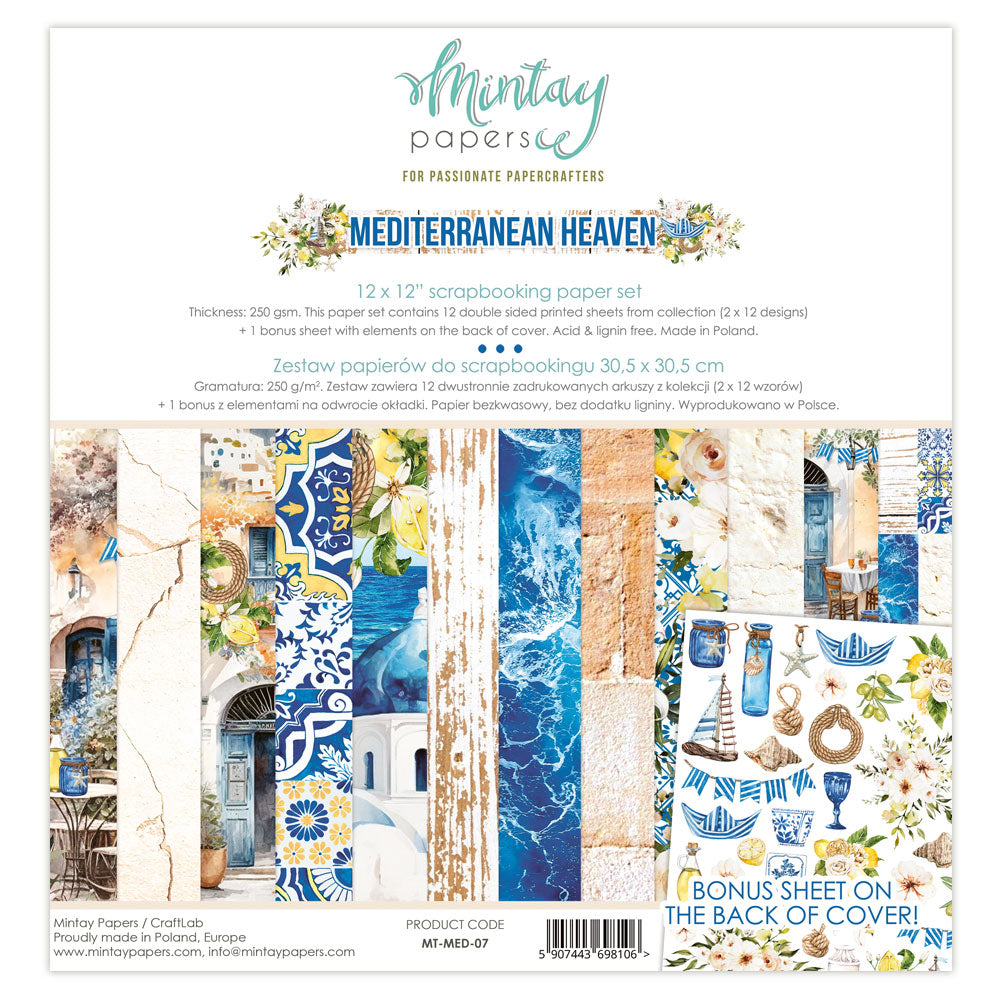 MT-MED-07 : 12x12 Paper Pack (Mediterranean Heaven)