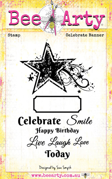 Moonshadows : Celebrate Banner Clear Stamp (Jul22)