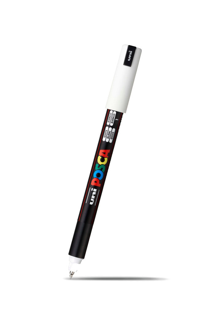 uni POSCA Paint Marker PC-1MR Ultra Fine Tip - White 