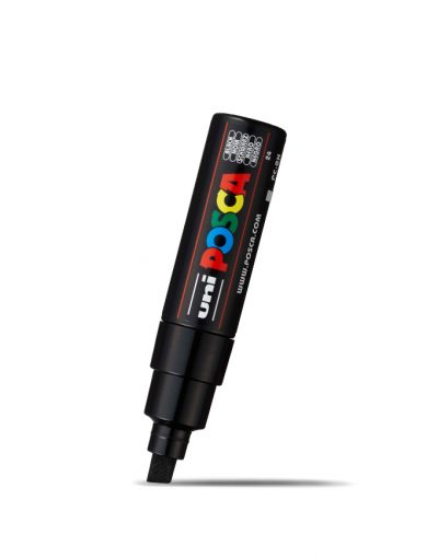 Uni Posca Marker 8mm Chisel Tip Black PC-8K