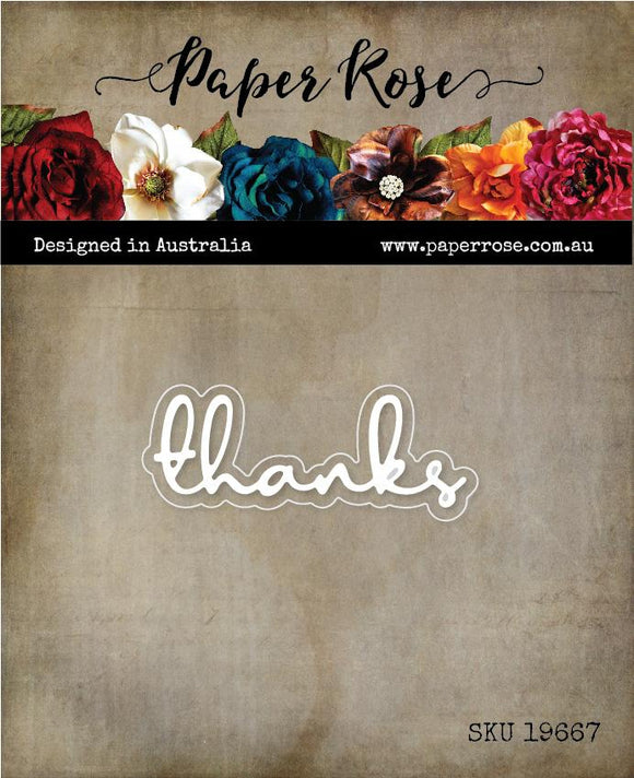 19667 : Thanks Die - Paper Rose