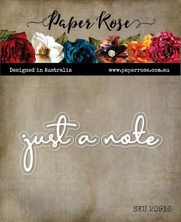 20916 : Just a note script Die - Paper Rose