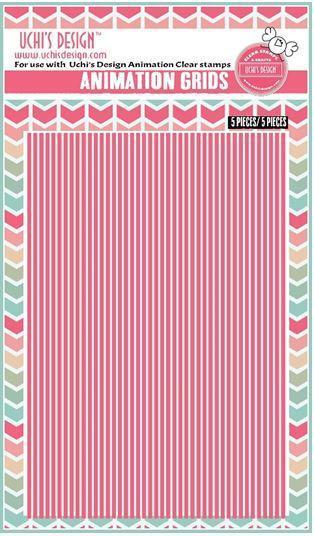 Uchi's Design Animation  Grids - Set of 5 Pink