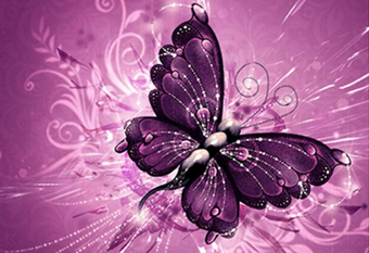 Diamond Art - Purple Butterfly