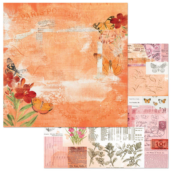 SS-36097 : Spectrum Sherbet - Strawberry Mango 12x12 Scrapbook Paper (49 and Market)