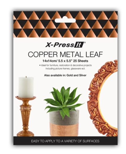 X-Press It Metal Leaf  - Copper 140x140 25sh/bk