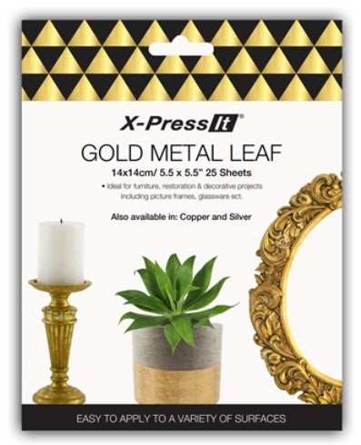 X-Press It Metal Leaf  - Gold 140x140 25 sh/bk
