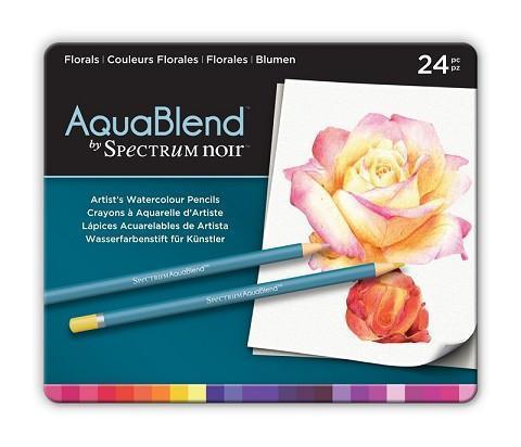 Spectrum Noir AquaBlend Pencils (24PC Tin) - Florals