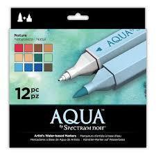 Spectrum Noir Aqua Markers (12PC) - Nature  ( NEW Package )