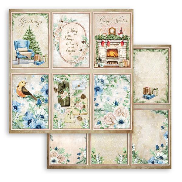 Stamperia Double-Sided Cardstock 12"X12" - Cozy Cards