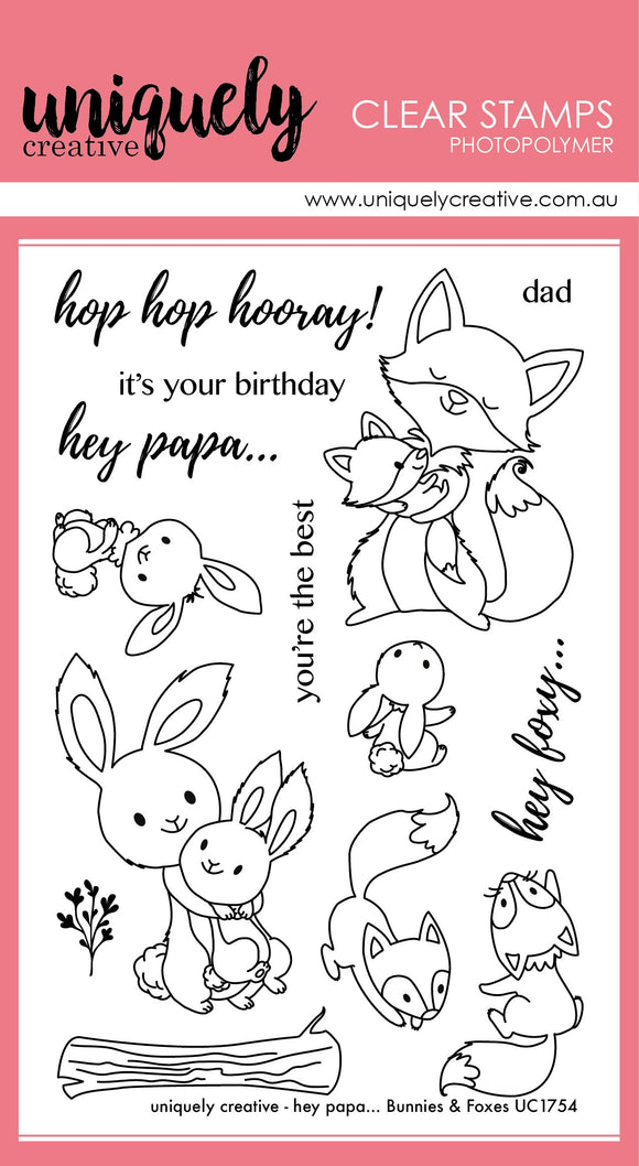 UC1754 : hey papa.. Bunnies & Foxes - 4x6