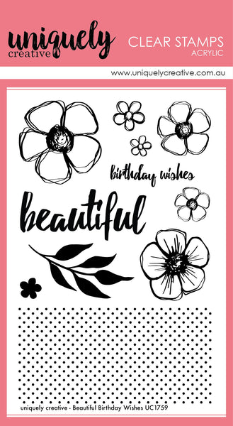 UC1759 : Beautiful Birthday Wishes - Acrylic  - 4x6