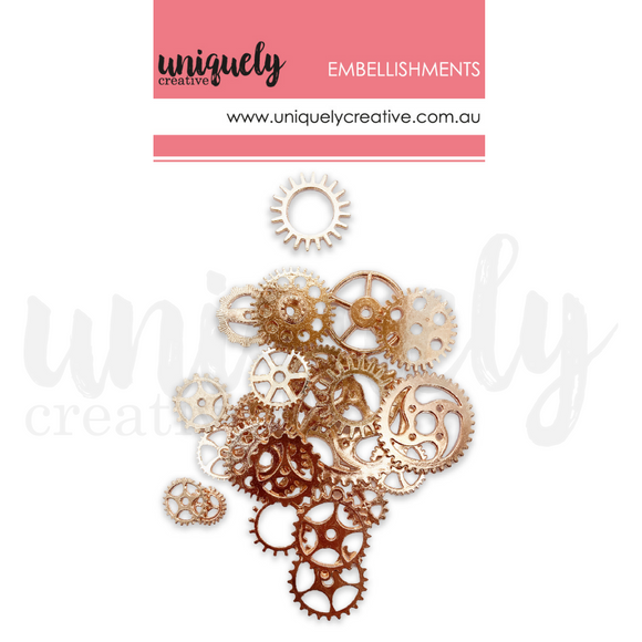 UCE1823 : Rose Gold Metal Cogs Pack - Drive & Fly