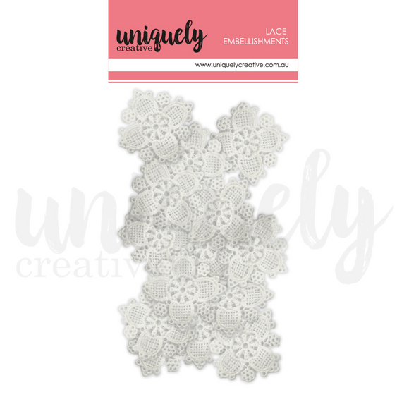 UCE1849 : Delicate Lace Flowers - Tranquility (Uniquely Creative)