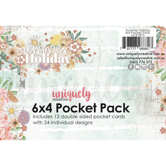 UCE1873 : 6x4 Double Sided Packet Cards - Summer Holiday