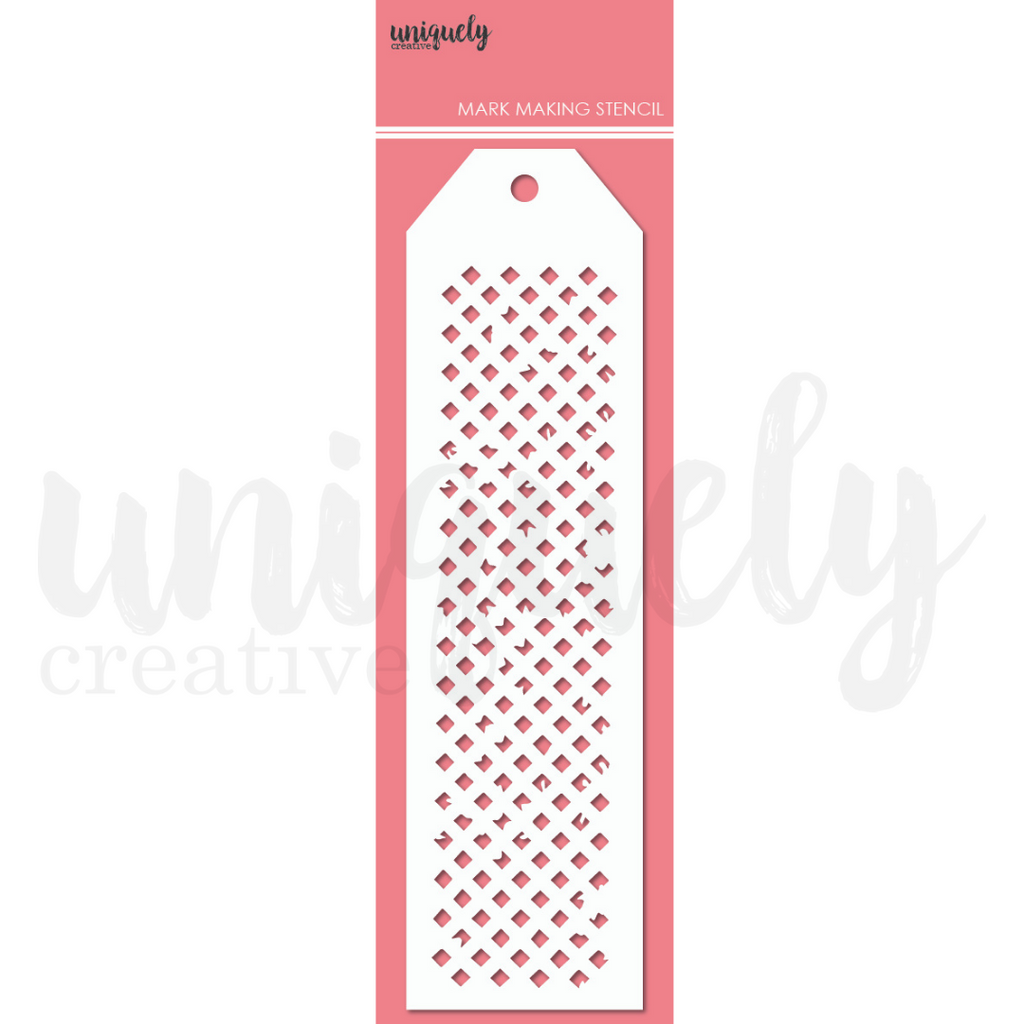 UCMM1737 Grungy Lattice Mini Stencil (Uniquely Creative)