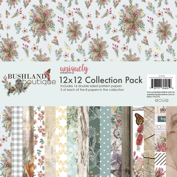 UCP2538 :  12 x 12 Collection Pack (16 sheets) - Bushland Boutique (Apr23)
