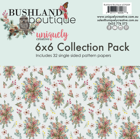 UCP2539 :  6 x 6 Collection Pack (32 sheets)  - Bushland Boutique (Apr23)