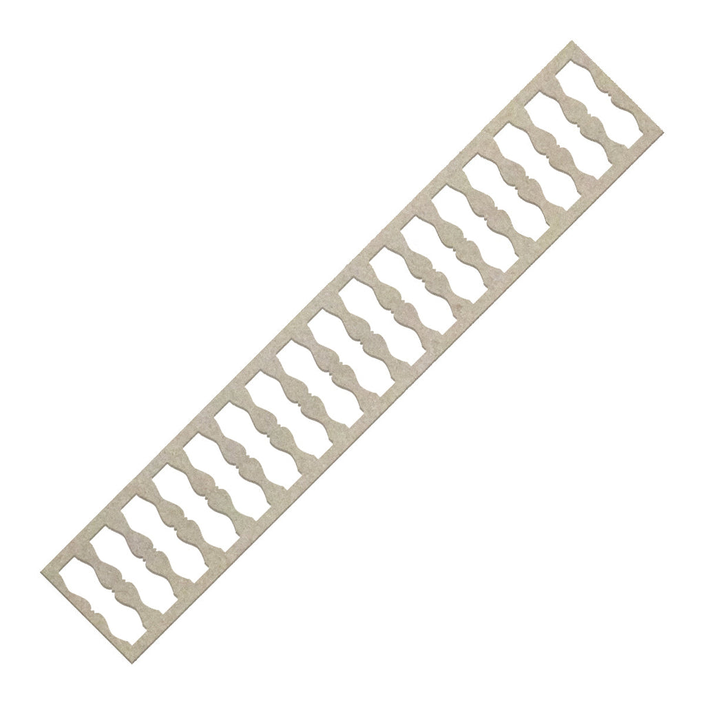 x x Chipboard - Banisters Border (1pc) - 150 x 26mm | 5.9 x 1in