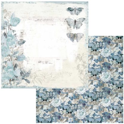 VAS-37902 Vintage Artistry Serenity - Fluttering Trio 12x12 Scrapbook Paper