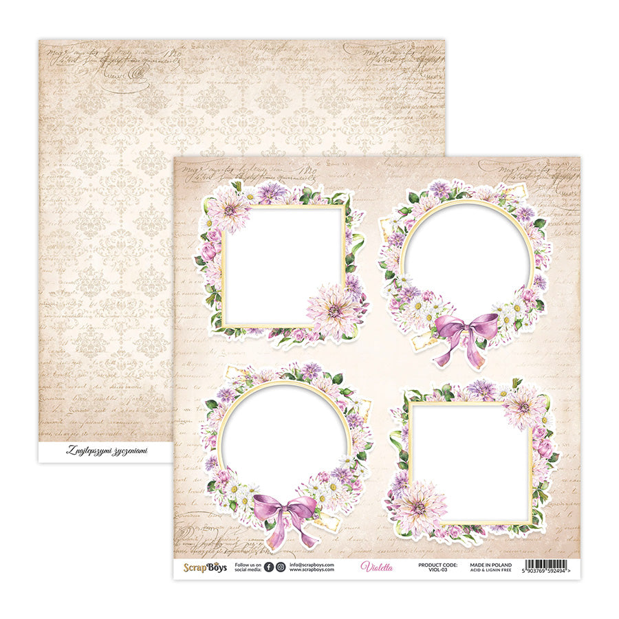 VIOL-03 :  Violetta -DS Scrapbooking Paper