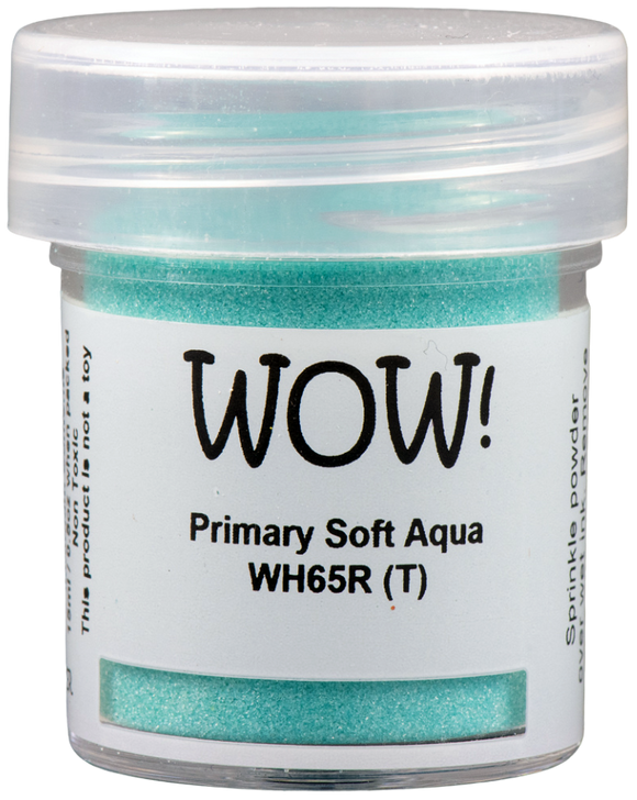 WH65R : Primary Soft Aqua - Regular Primary Colours Embossing Powder (15g jar)