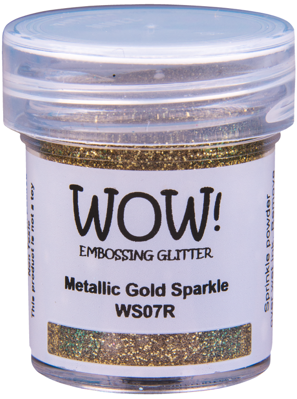 WS07R :  Metallic Gold Sparkle - Regular Embossing Glitter (15g jar)