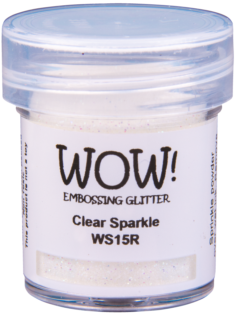 WS15R :  Clear Sparkle - Regular Embossing Glitter (15g jar)