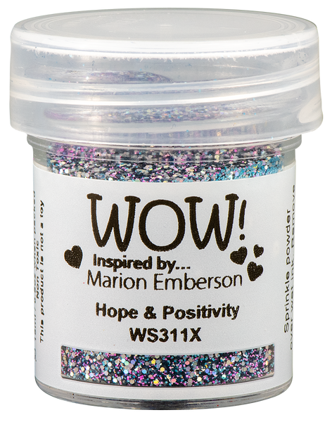 WS311X :  Hope & Positivity - X Embossing Glitter (15g jar)