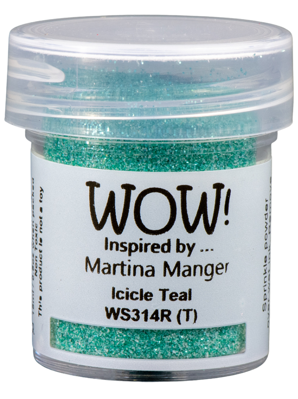 WS314R :  Icicle Teal - Regular*Martina Manger Embossing Glitter (15g jar)