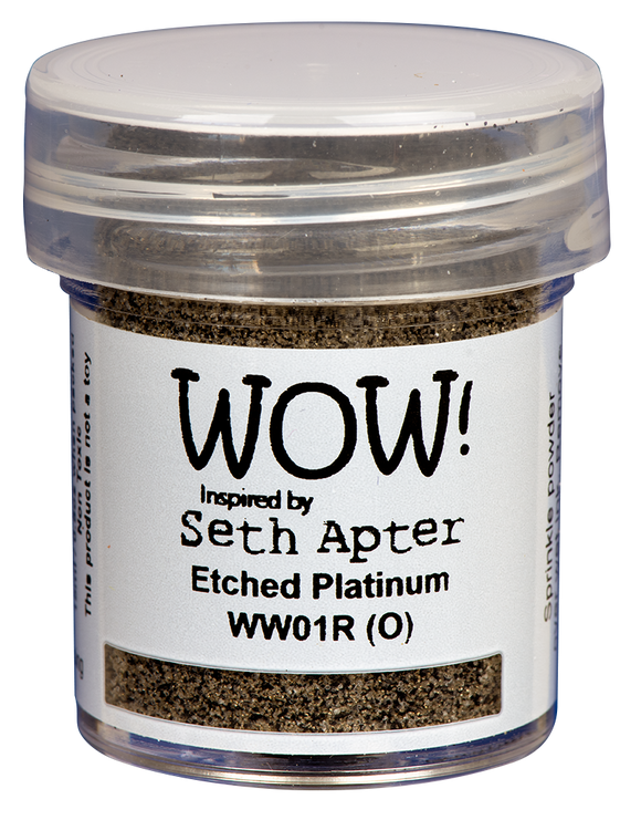 WW01R :  Etched Platinum - Regular*Seth Apter Exclusive* Mixed Media Embossing Powder(15g jar)