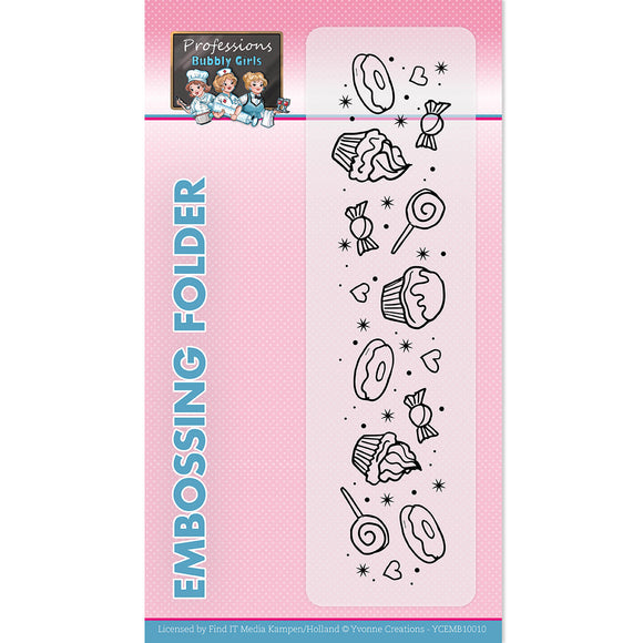 Embossing folder - Yvonne Creations - Bubbly Girls - Professions
