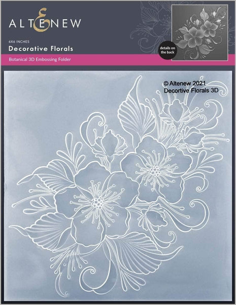Altenew -3D Embossing Folder Decorative Florals 3D