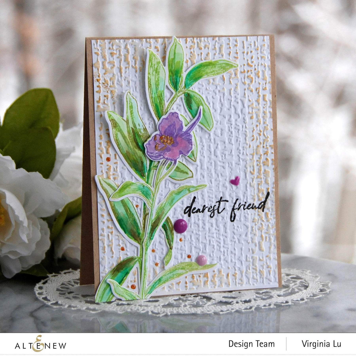 Altenew -3D Embossing Folder Organic Linen 3D – Craftables