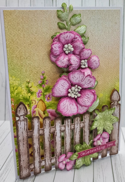 C2226 : Heartfelt Hollyhock Card (CK)